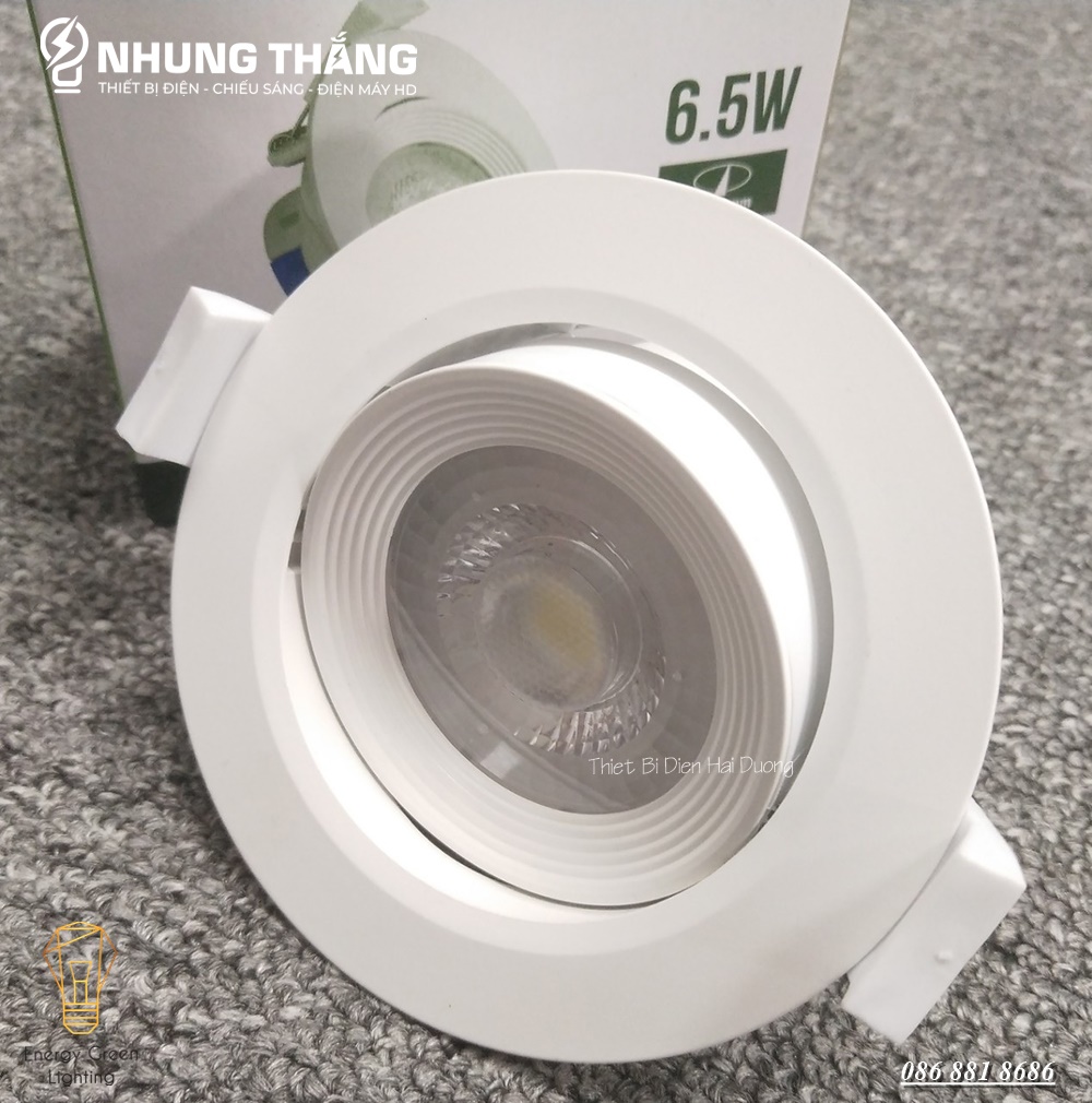 ĐÈN LED ÂM TRẦN DOWNLIGHT RẠNG ĐÔNG MODEL D AT02 XG 76/6.5W - THAY ĐỔI ĐƯỢC GÓC CHIẾU