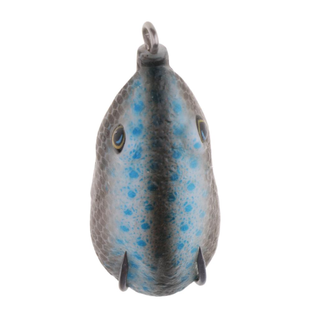 Plastic Fishing Lure Soft Simulation Frog Bait with Double Hooks Bait Tools