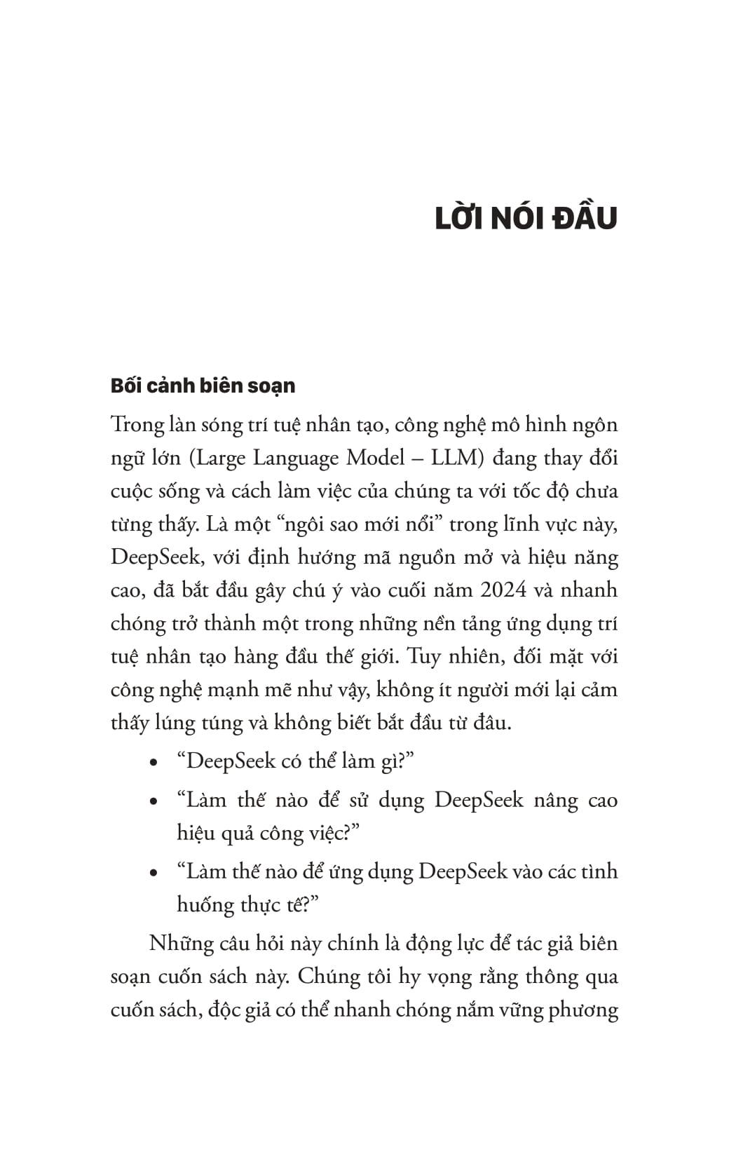 Sách - Deepseek Ứng Dụng - Làm Chủ AI Mã Nguồn Mở, Từ Cơ Bản Đến Thực Chiến