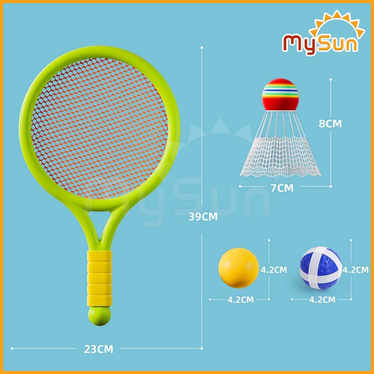 Đồ chơi vợt cầu lông Pickleball bóng bàn cho bé giá rẻ mầm non - mẫu giáo phát triển vận động ngoài trời