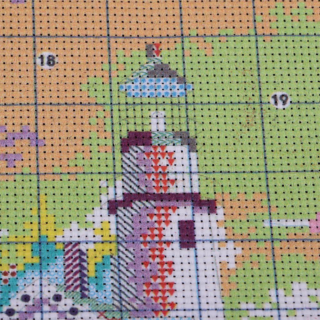Seaside Lighthouse Stamped Cross Stitch Kit DIY Embroidery Home Decor 14CT