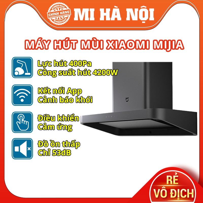 Máy hút mùi Xiaomi Mijia - lực hút lớn, chiều dài 90 cm, độ ồn thấp, điều khiển cảm ứng - Hàng chính hãng