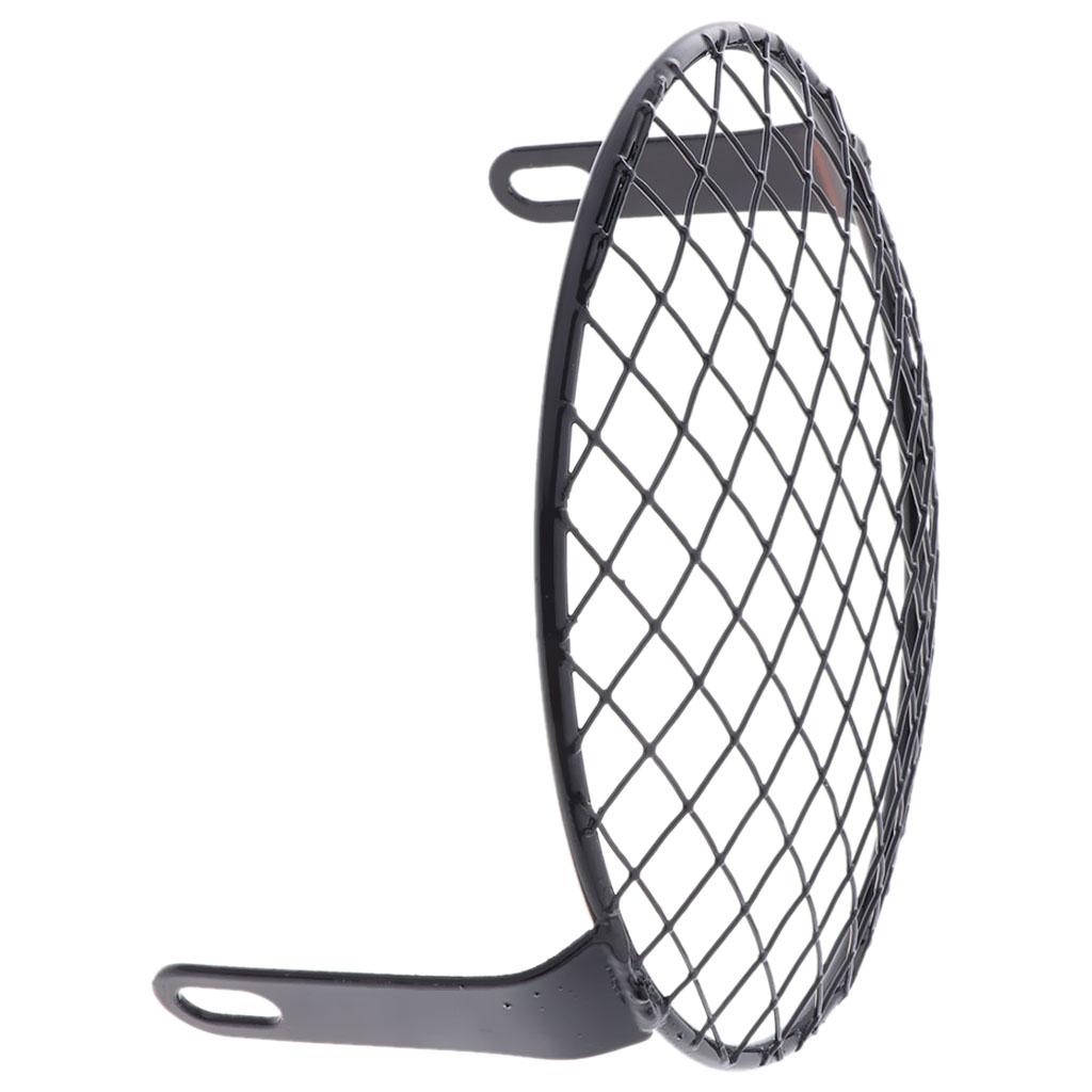 Metal Motorcycle Headlight Grille Cover Retro Grill Cover, Metal Headlamp Mounting Hardware for Honda GN125 CG125