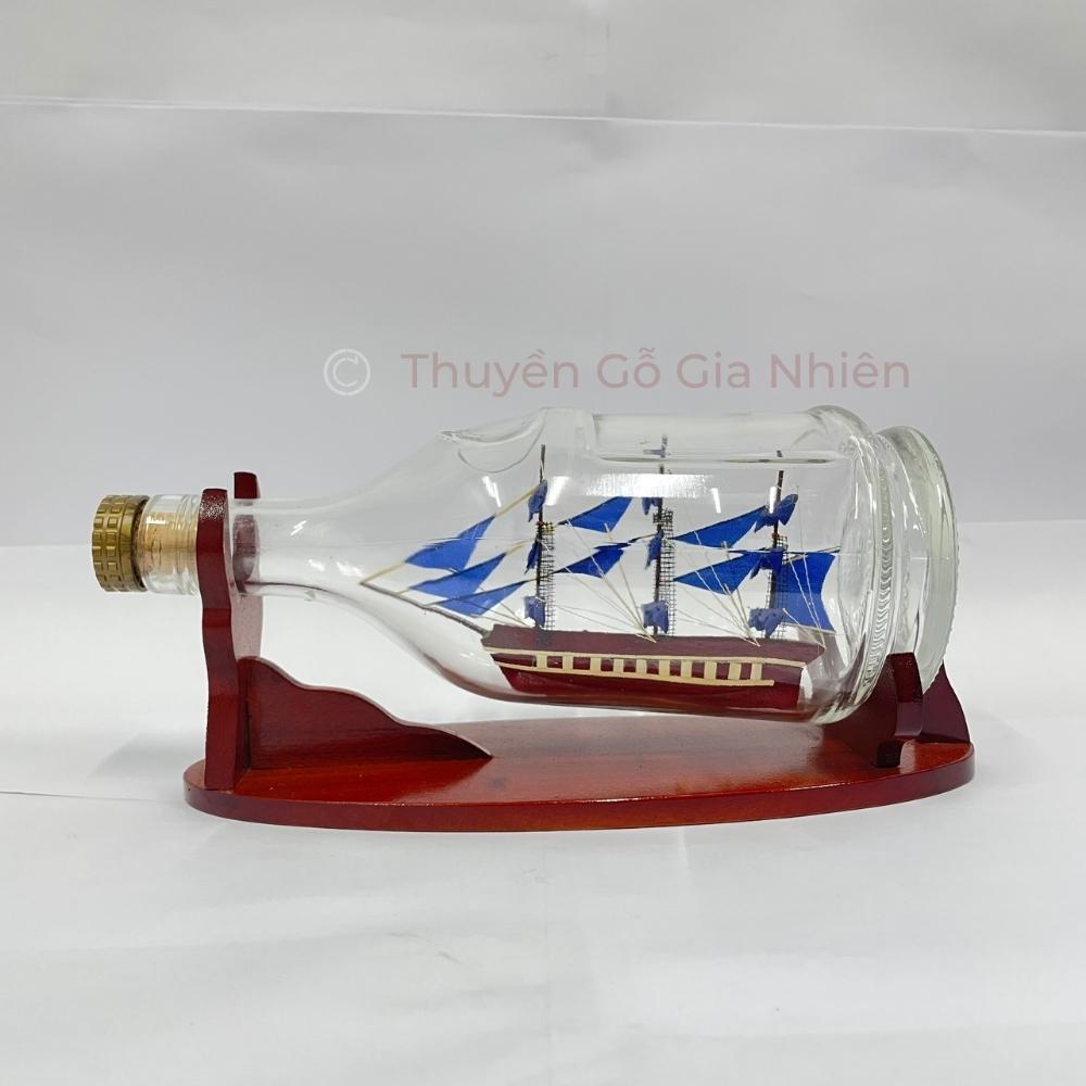 Mô Hình Thuyền Gỗ Trang Trí Phong Thủy Dạng Thuyền Chai lớn CUTTY SARK Chính Hãng, Hàng Xuất Khẩu Chất Lượng Cao