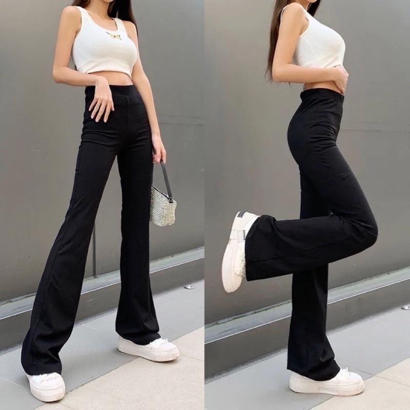 ♟Quần legging ôm ống loe dáng dài