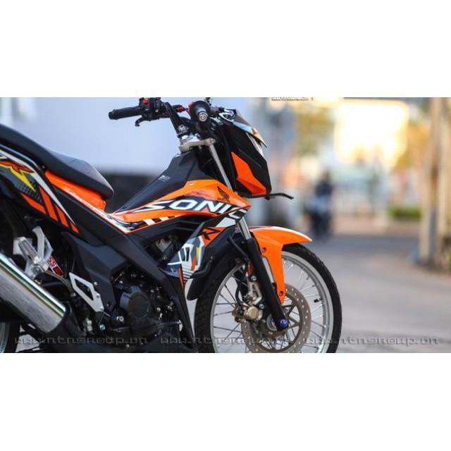Tem dành cho xe Sonic Rời cam đen in mực cao cấp