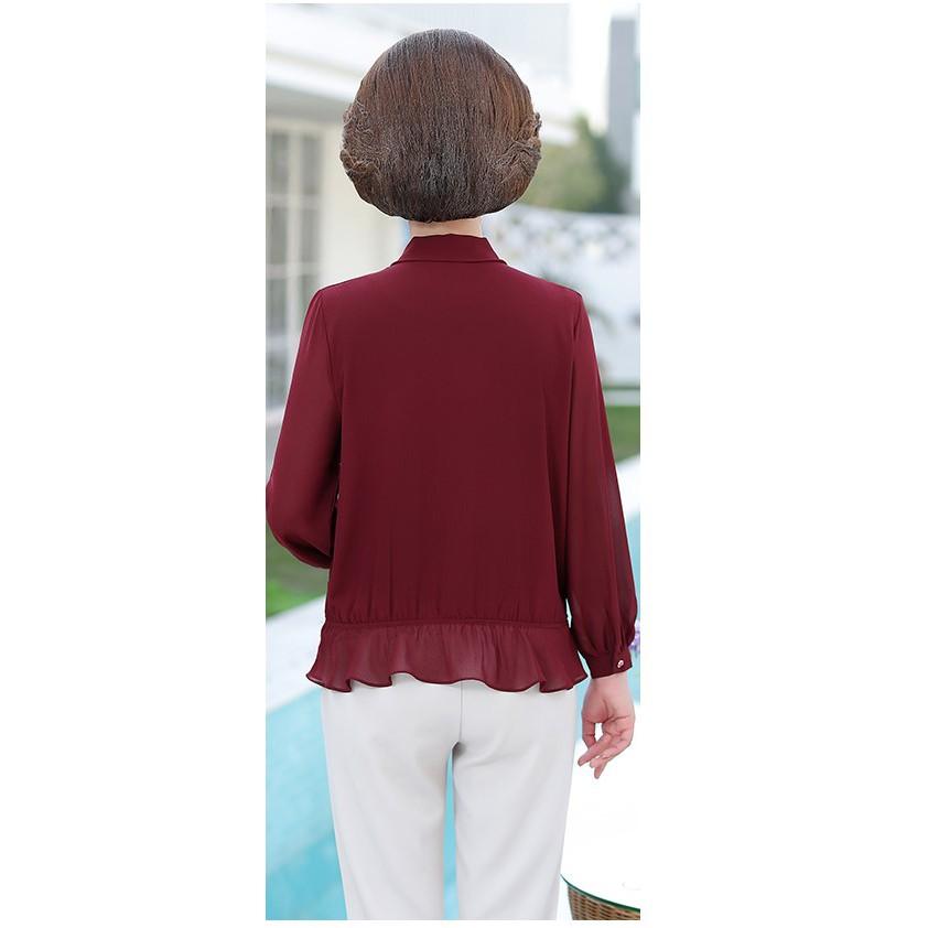 Áo voan kiểu thắt nơ cao cấp  L02-221