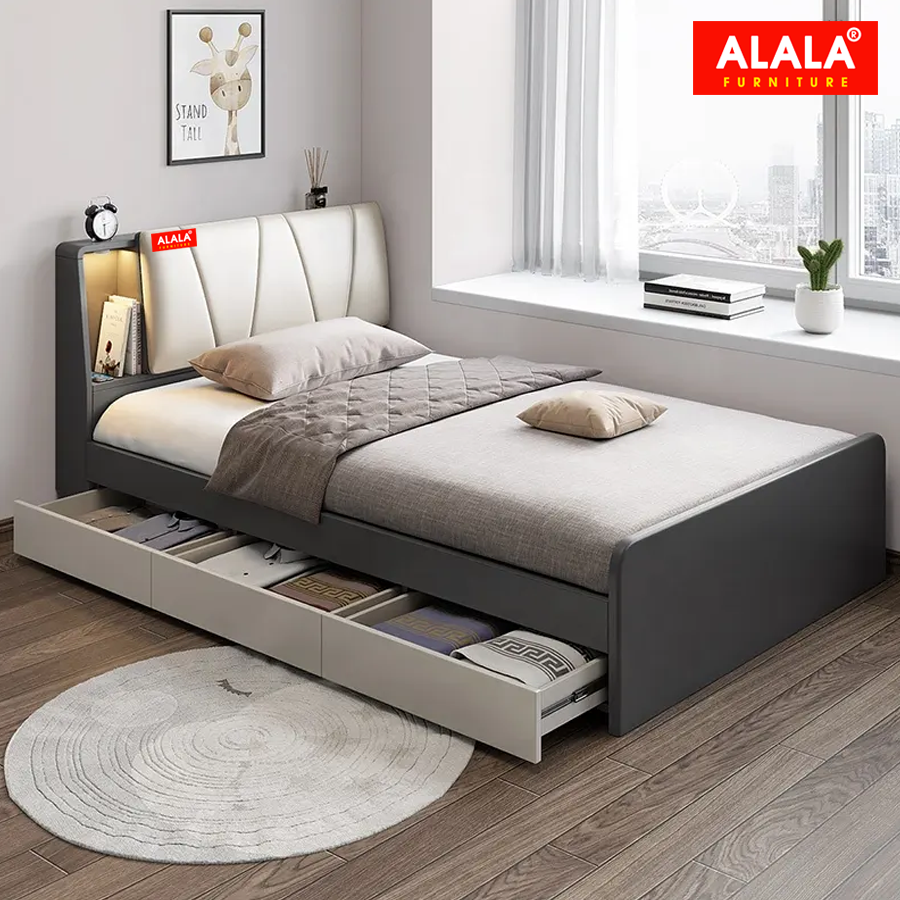 Giường ngủ ALALA1036 gỗ HMR chống nước - www.ALALA.VN - 0939.622220