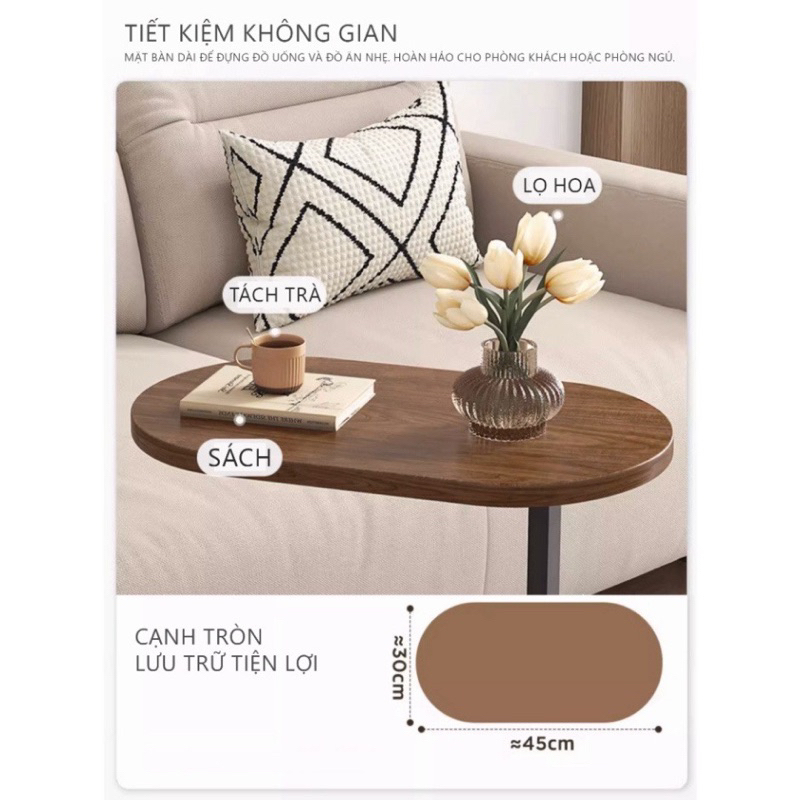 Bàn Trà Cạnh Sofa Khung Sắt Tính Điện Hình Chữ U Kiểu Dáng Hiện Đại AM108