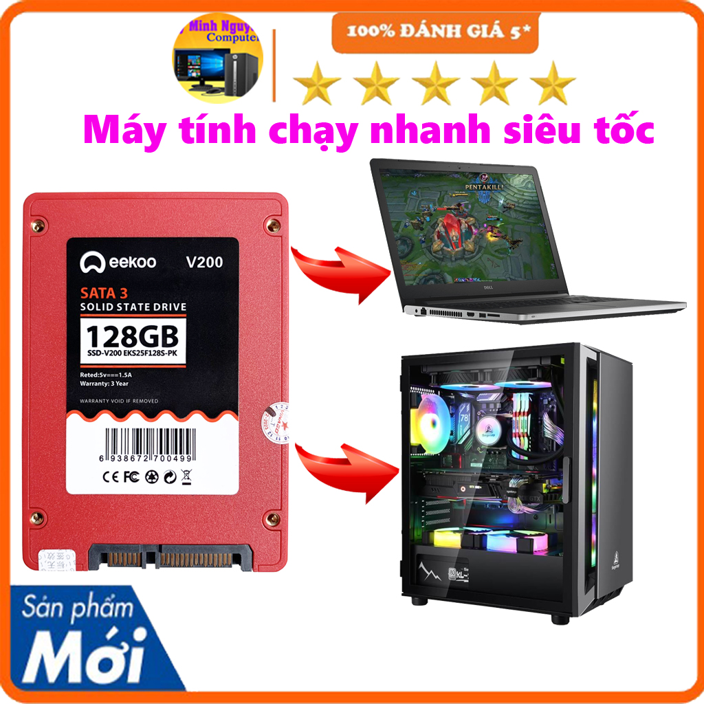 Ổ ssd 128gb V100 eekoo 2.5in sata 3 - Hàng chính hãng Vinago