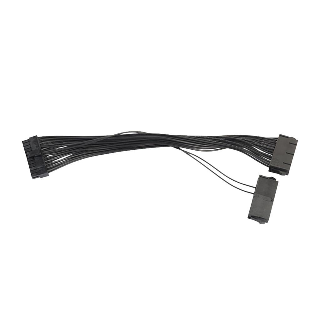 24PIN  Dual PSU Multiple Power Supply Splitter Adapter 30cm Cable Cord