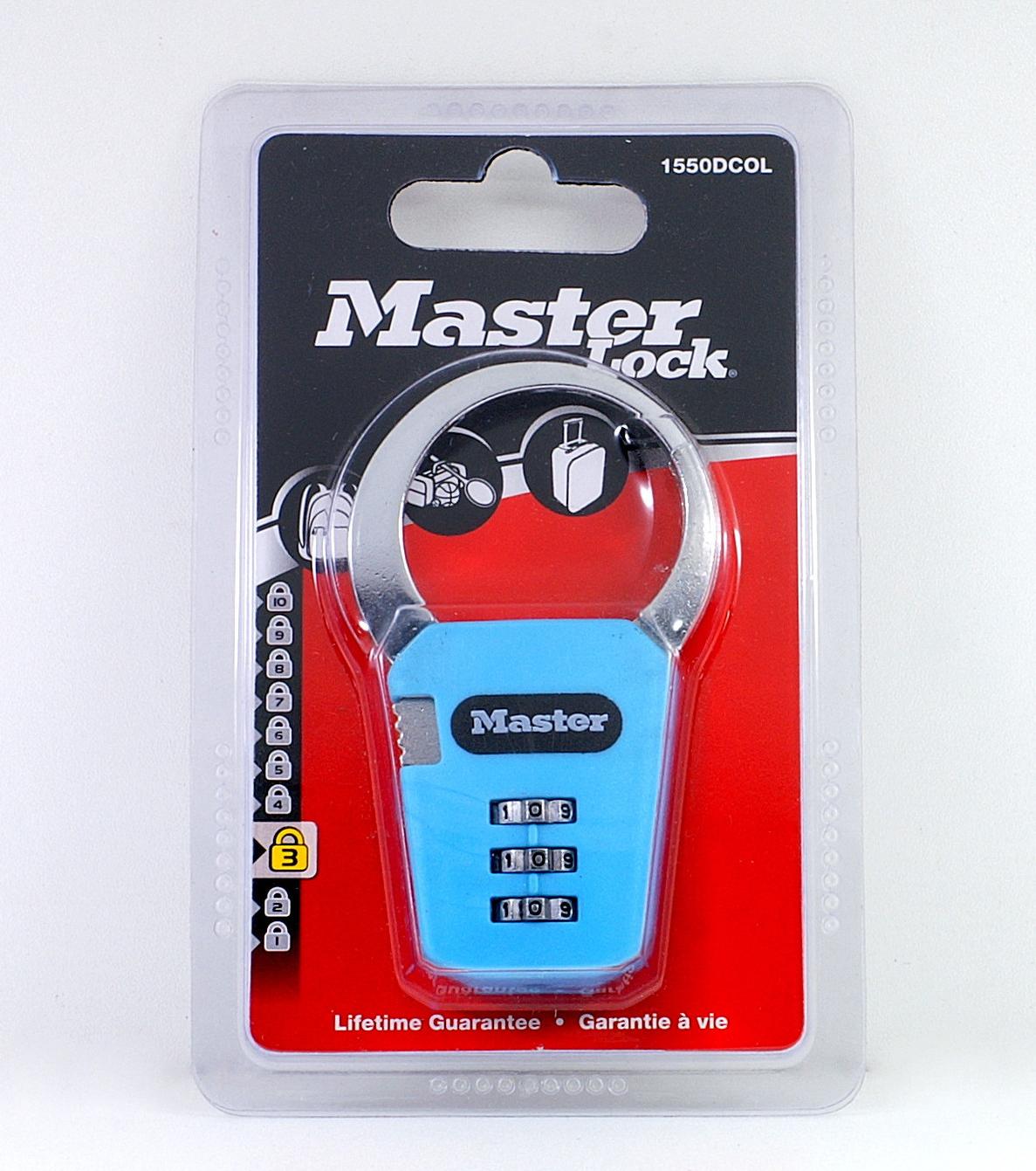 Khóa số Master Lock 1550 DCOL nhiều màu - khóa vali hành lý