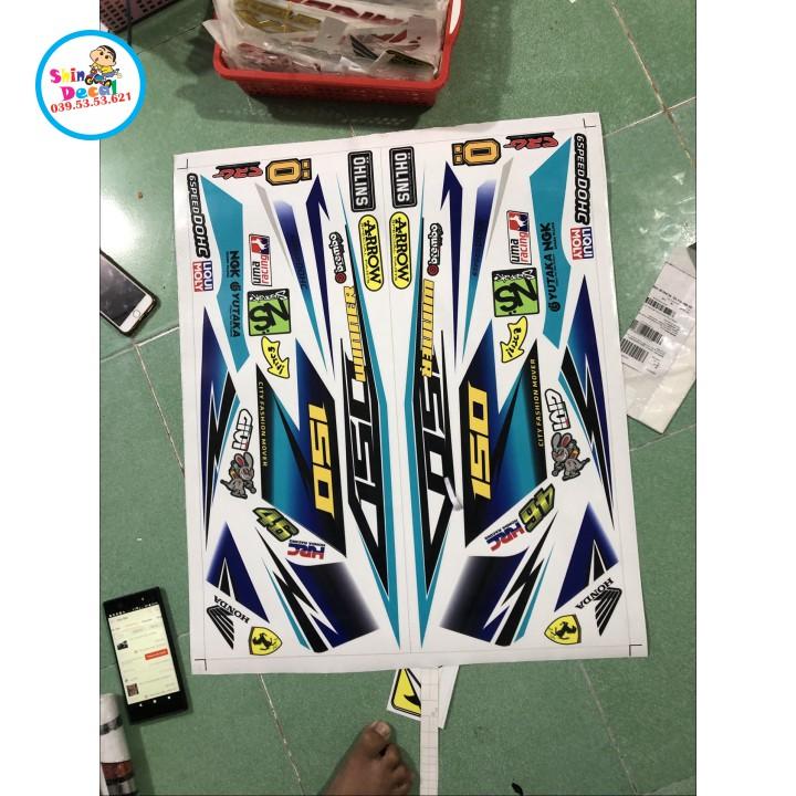 Tem rời winner dán xe trắng 3