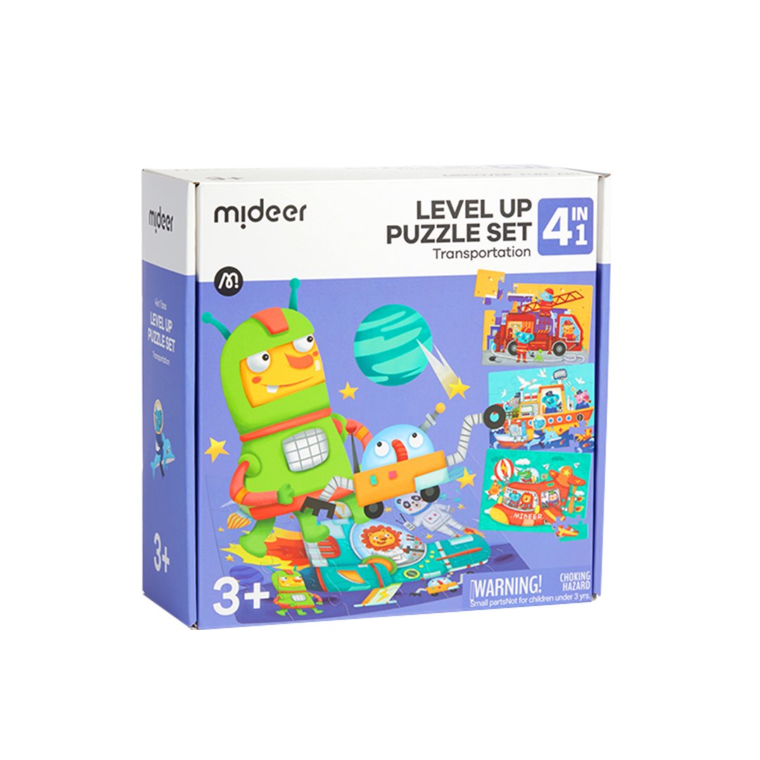 Đồ Chơi Xếp Hình Level Up Puzzle Set 4in1 (04 tranh 12-16-24-35 mảnh ghép) - Dành cho bé từ 3 tuổi