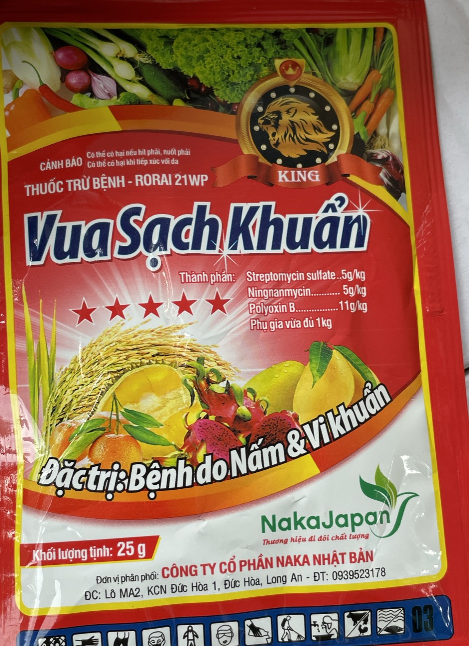 Vua SẠCH KHUẨN bảo vệ cây trồng 3 hoạt chất gói 25 gram