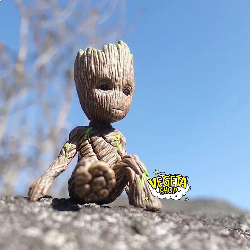 Mô hình Avengers Marvel - Mô hình Groot ngồi suy tư - Guardian Of The Galaxy Vệ binh dải ngân hà - I am Groot - Cao 6cm