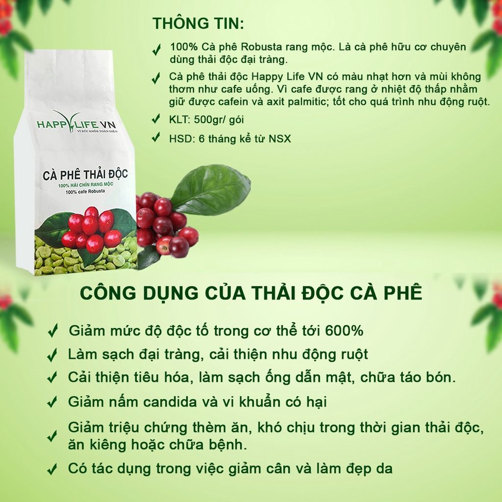 Bộ Thải Độc Đại Tràng Bằng Cà Phê Hữu Cơ - Liệu Trình 7 Ngày ( Coffee Enema )