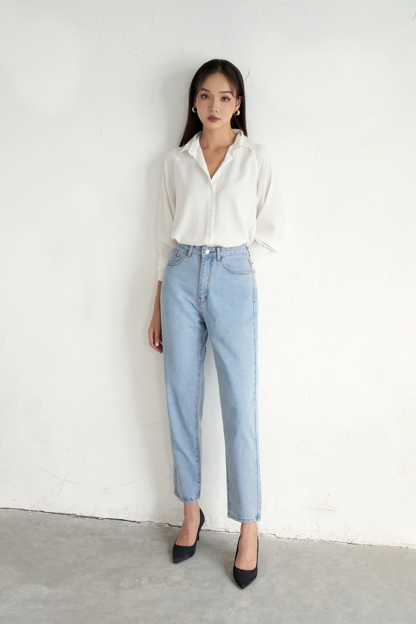 OLV - Áo sơ mi Classic Shirt in Cream