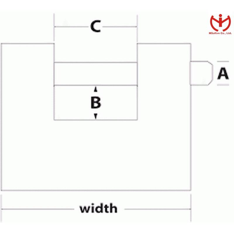 Khóa cầu ngang Master Lock 680 EURD thân rộng 80mm - MSOFT