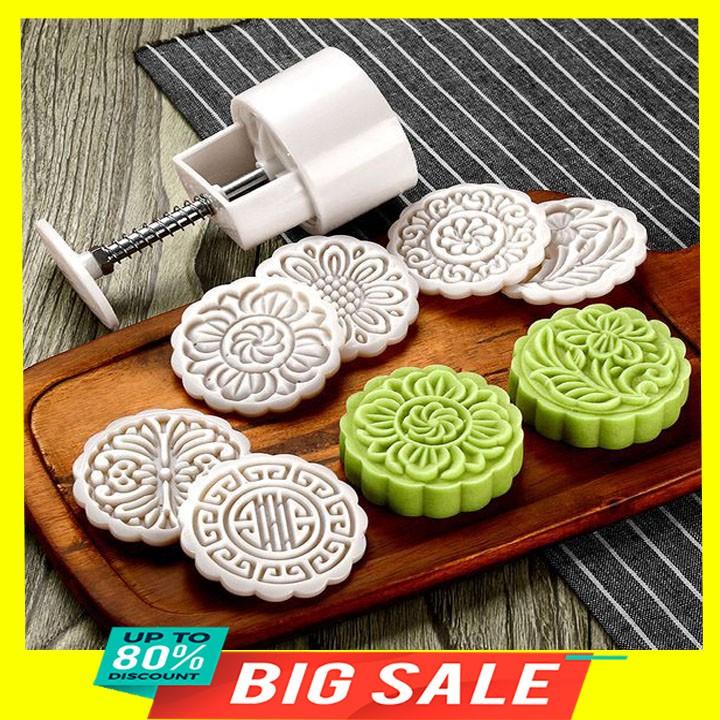 Khuôn Làm Bánh Trung Thu/ Bánh Ngọt Hình Tròn, Hình Vuông 125gram