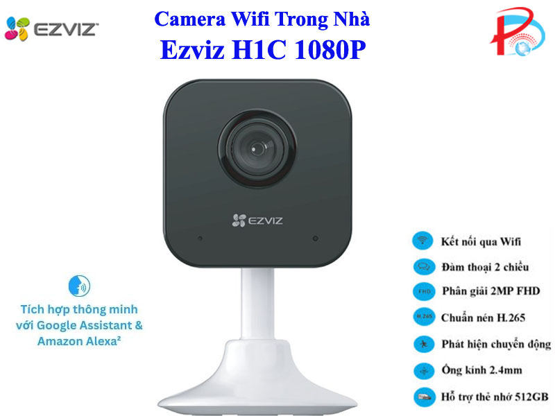 Camera Wi-fi Trong Nhà EZVIZ H1C FHD 1080P, Góc Rộng Cố Định, Đàm Thoại Hai Chiều - Hàng Chính Hãng