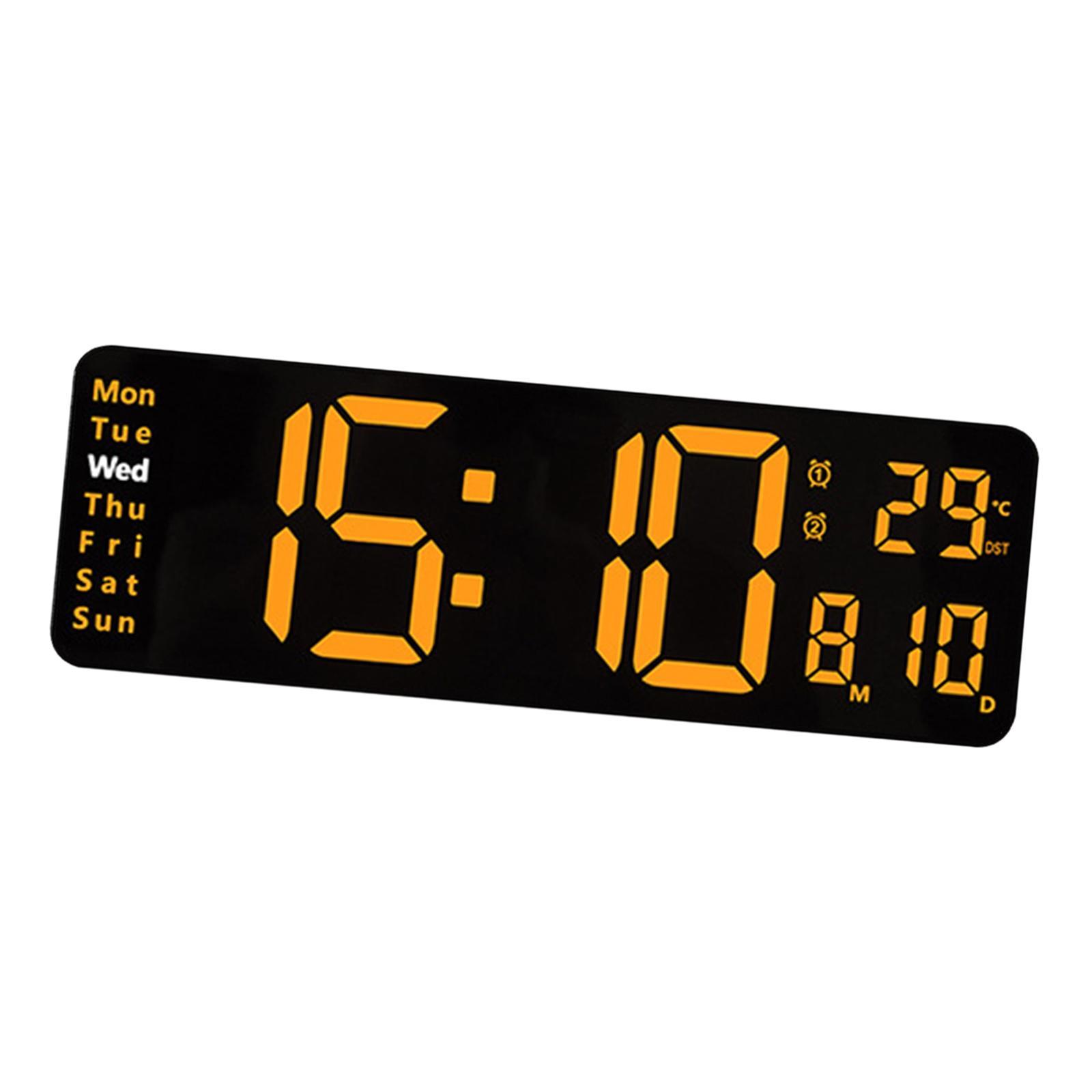 Modern LED Electronic Clock 2 Alarms Desk Clock for Shop Living Room Bedside