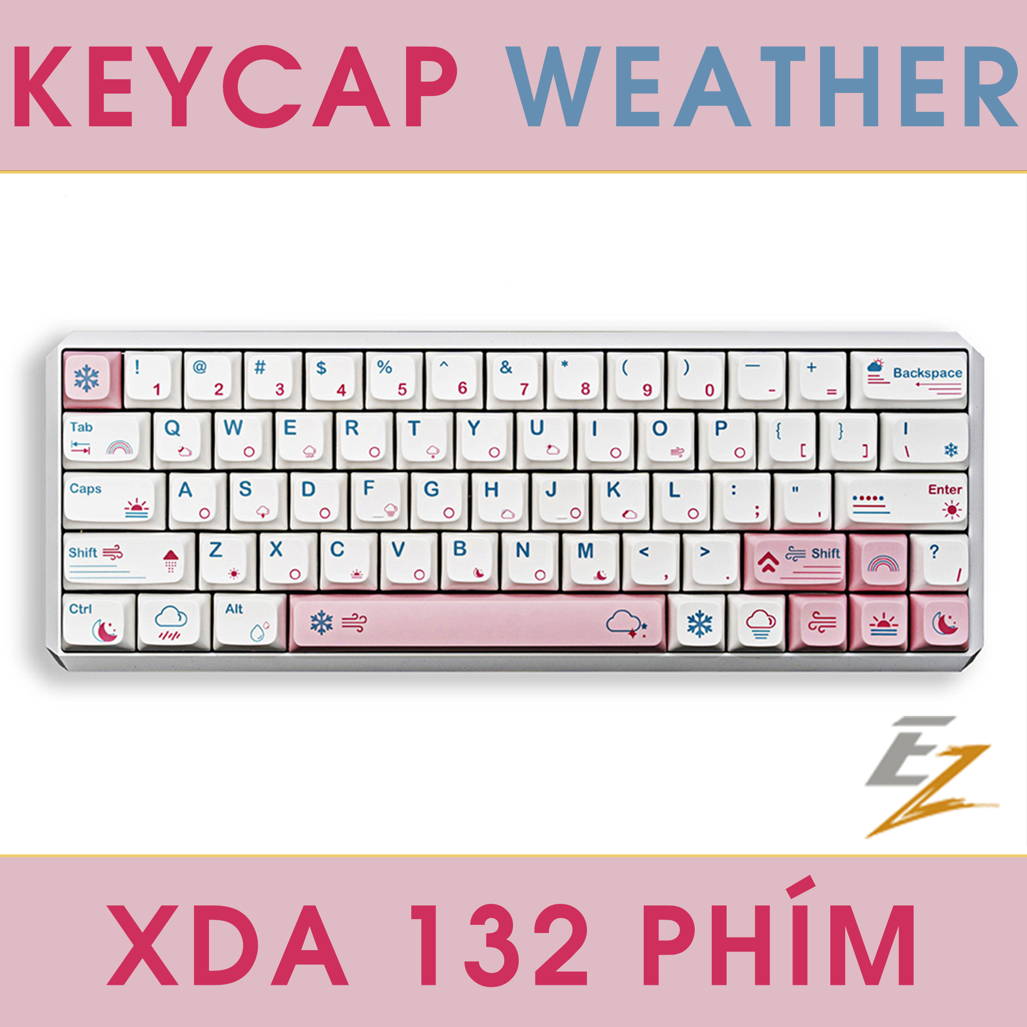 Keycap Cho Bàn Phím Cơ The Weather XDA Profile 132 Phím