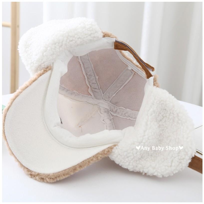 Mũ nón phi công in hình cà rốt và thỏ con cute cho bé trai bé gái có ốp tai nhiều màu dễ thương-hàng có sẵn