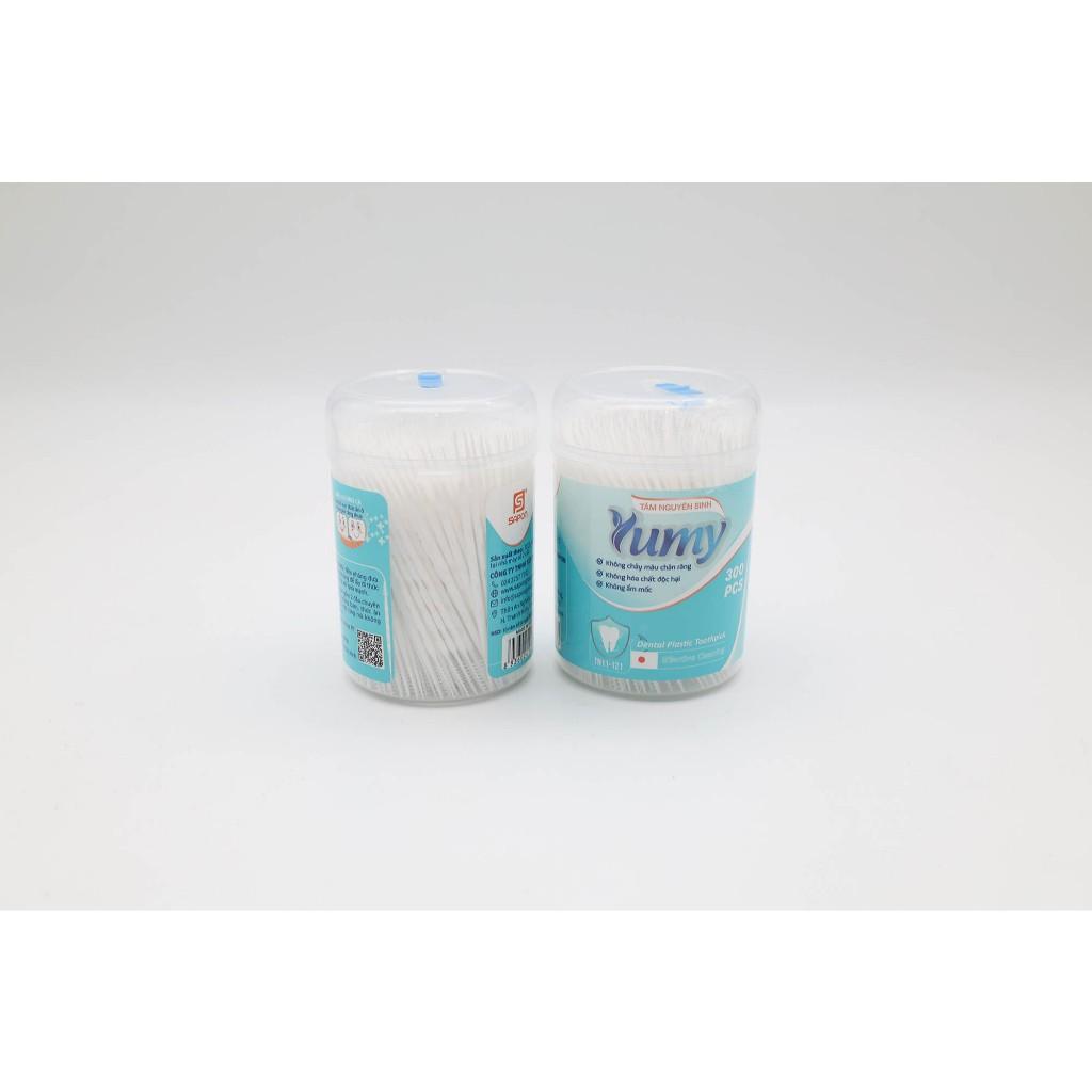 [Lố 12 hộp] Tăm nhựa hộp phẳng YUMY size S [TN11-121] hộp 300 chiếc