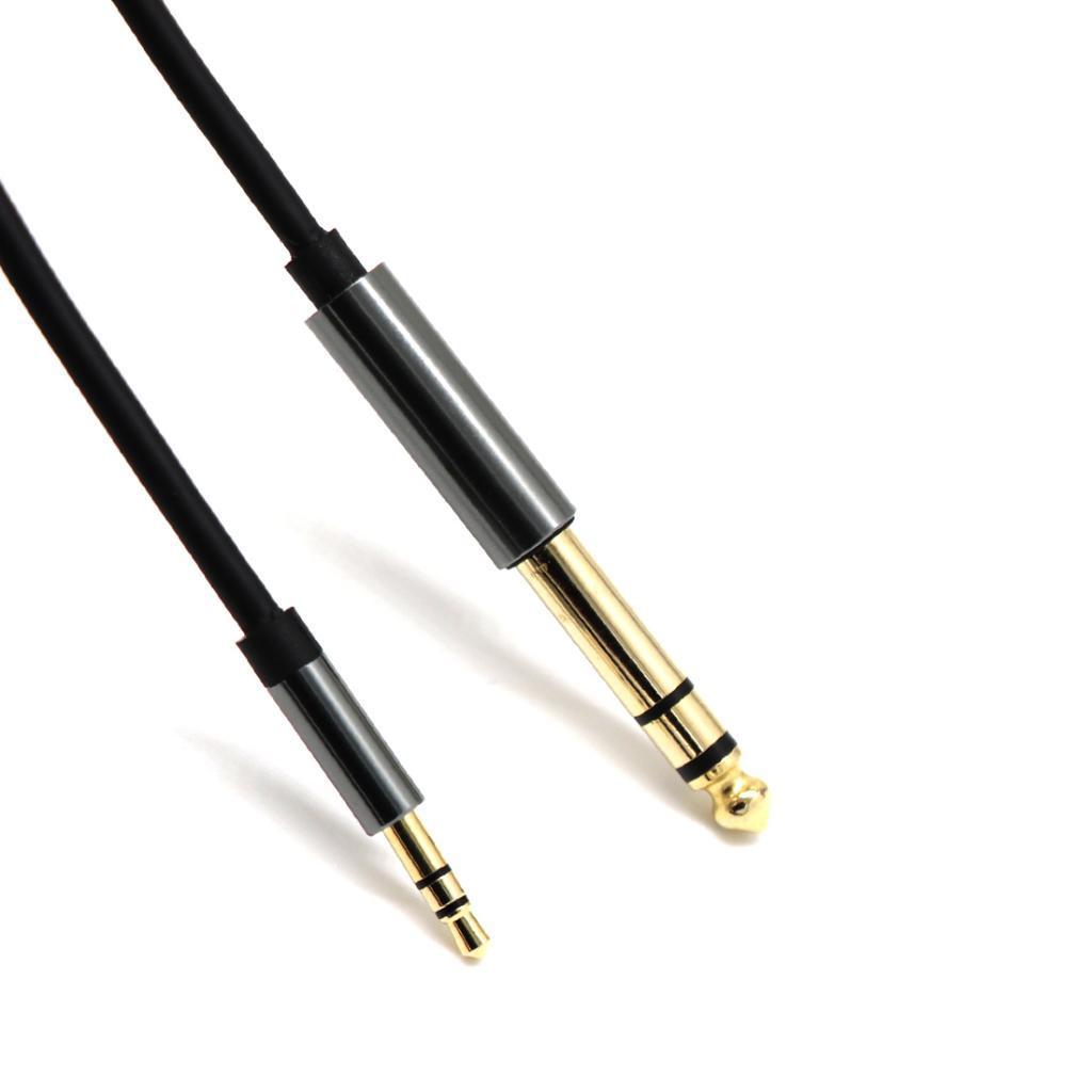 3.5mm 1/8" Male to 6.35mm 1/4" Male TRS Stereo Audio Cable