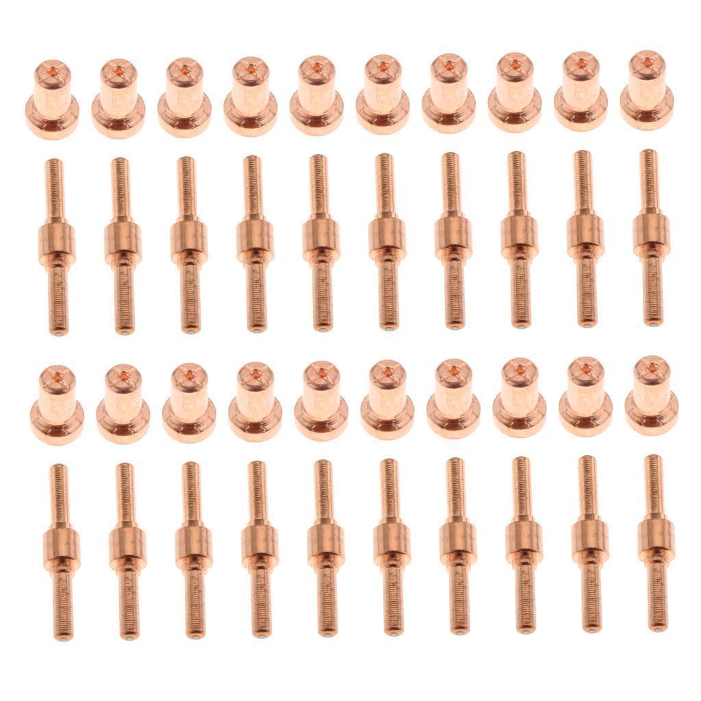 40pcs 40A Extended Plasma Cutting Consumables Torch Nozzle