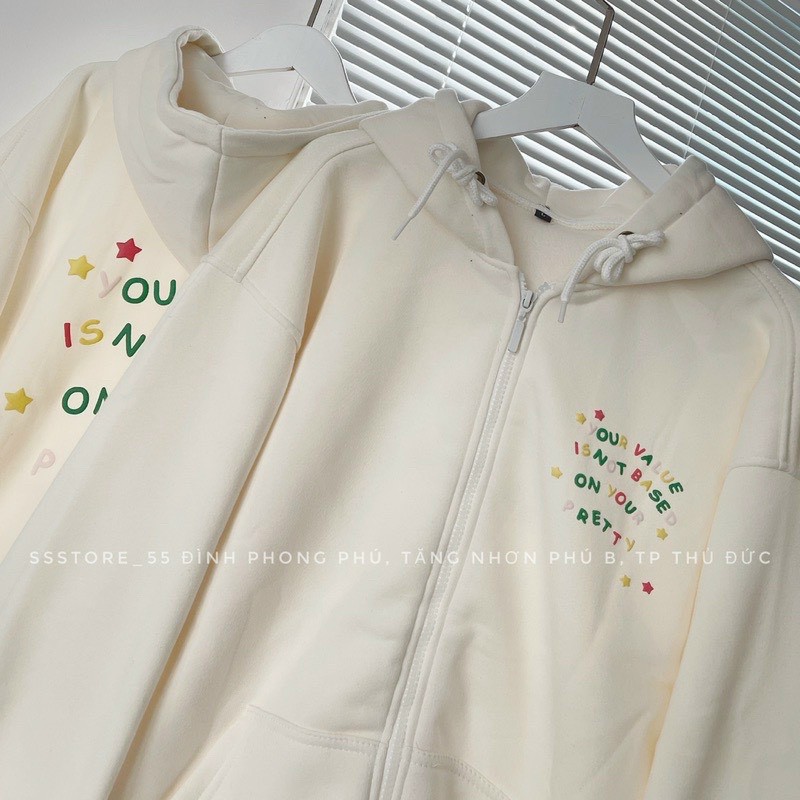 ÁO HOODIE - ÁO KHOÁC NỈ NGOẠI Dây full zip HOOIDE MỚI in CHỮ 7 MÀU