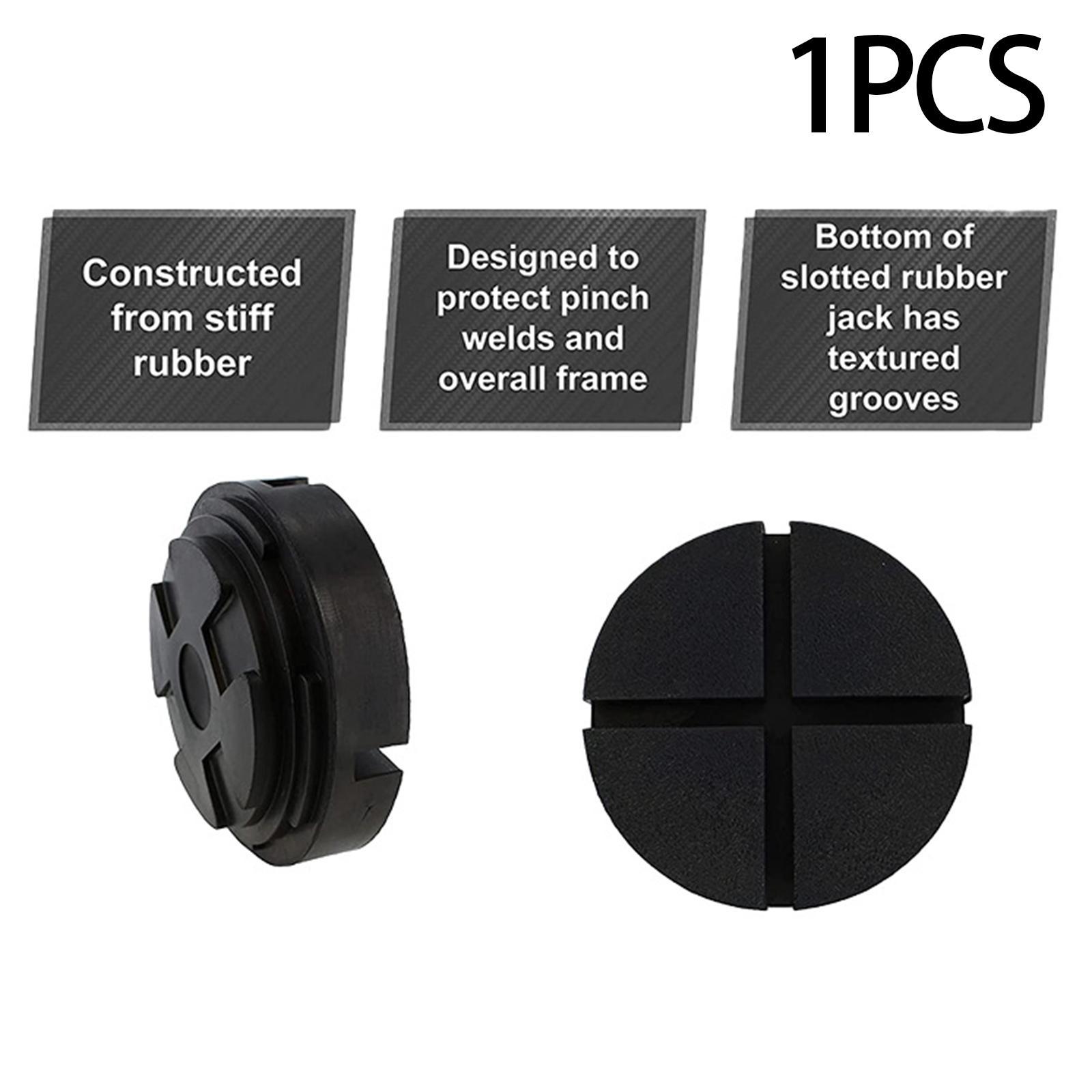 Jack Rubber Pad Jack Stand Pad Floor Jack Adapter Support Block Universal Frame Rail Protector Round Slotted Anti Slip Jacking Pad