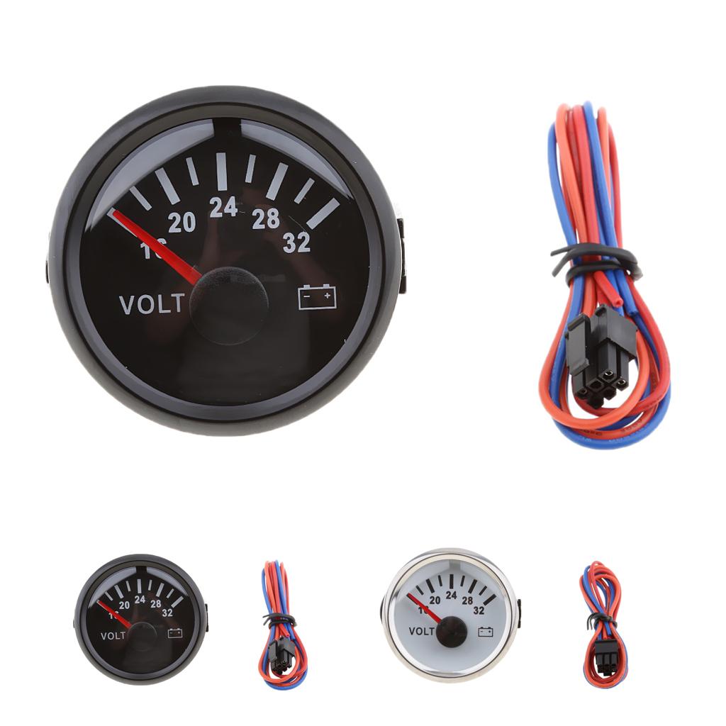 Phụ Tùng Thuyền Biển Marine Vôn Kế 16-32V 52mm 2-1 / 16 "