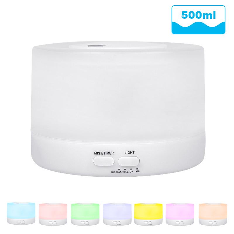500ML Điện Máy Khuếch Tán USB Máy Tạo Độ Ẩm Không Khí Siêu Âm Thanh Mát Phun Sương Tạo Sương Tinh Dầu Di Động Humidificador LED