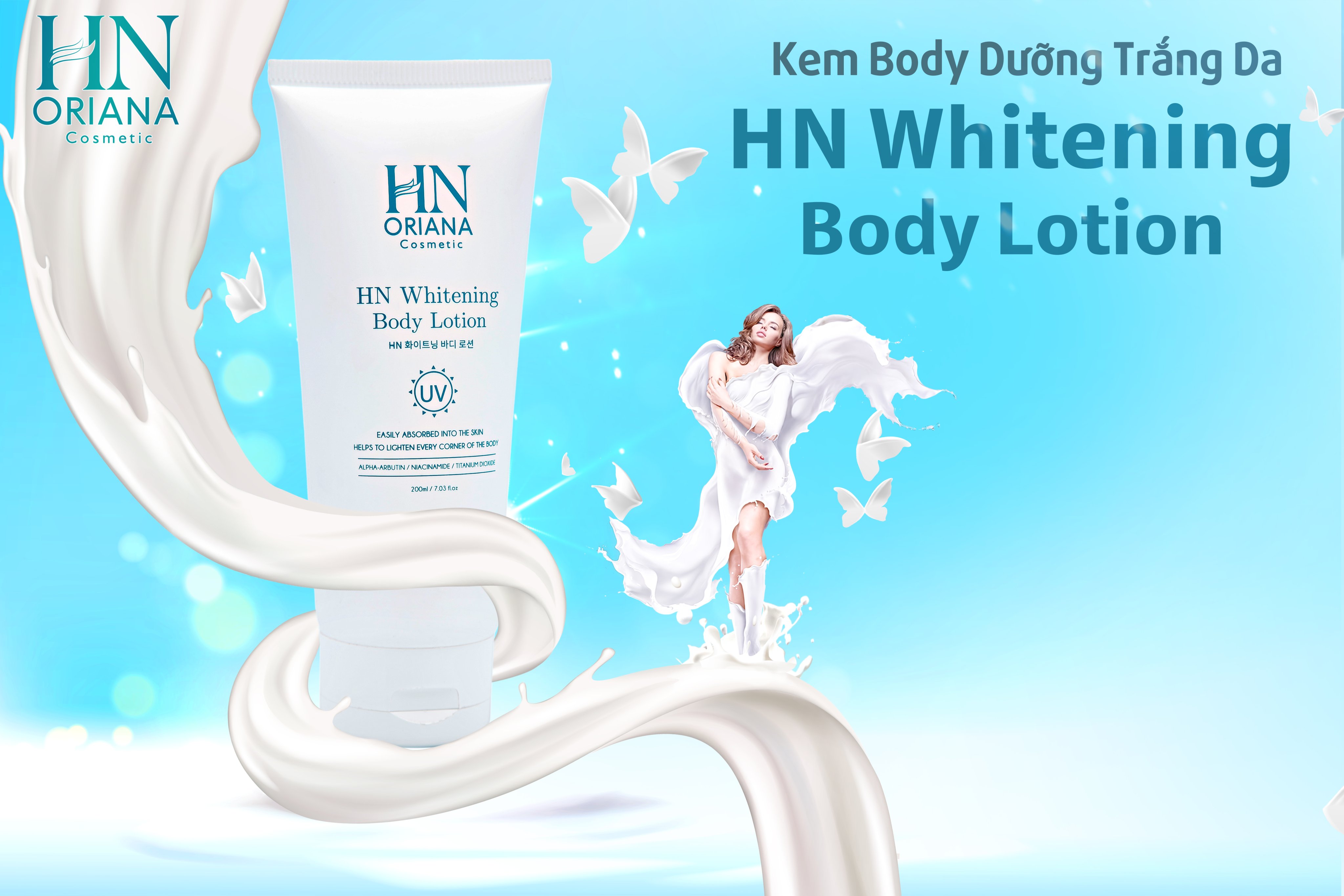 Kem Body Dưỡng Trắng Da Toàn Thân HN Oriana Cosmetic