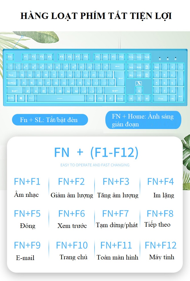 Bàn Phím gaming Siêu Đỉnh, Thiết Kế Đèn Led Độc Đáo X.616