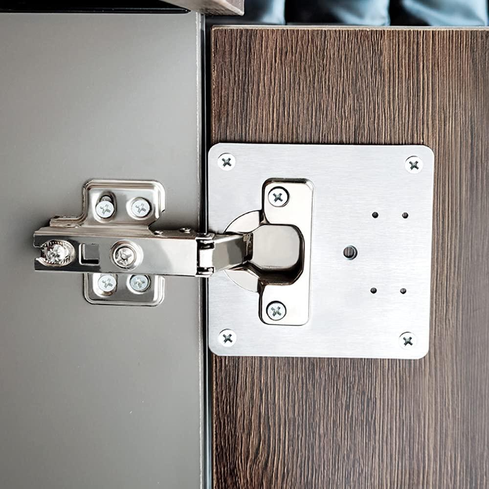 Tấm sửa chữa bản lề 2 mảnh với lỗ,Tủ sửa chữa bản lề với vít,Bộ sửa chữa bản lề bằng thép không gỉ