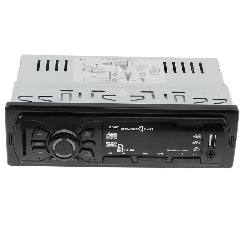 Single Din USB Aux Radio Car Stereo Receiver Audio Play Bluetooth & Remote