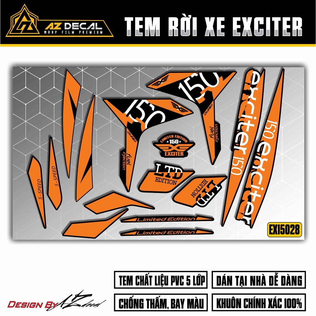 Tem Rời Dán Xe Exciter 150 Limited Edition | EX15028 | Decal Chế Ex150 Cao Cấp Chống Nước, Chống Phai Màu