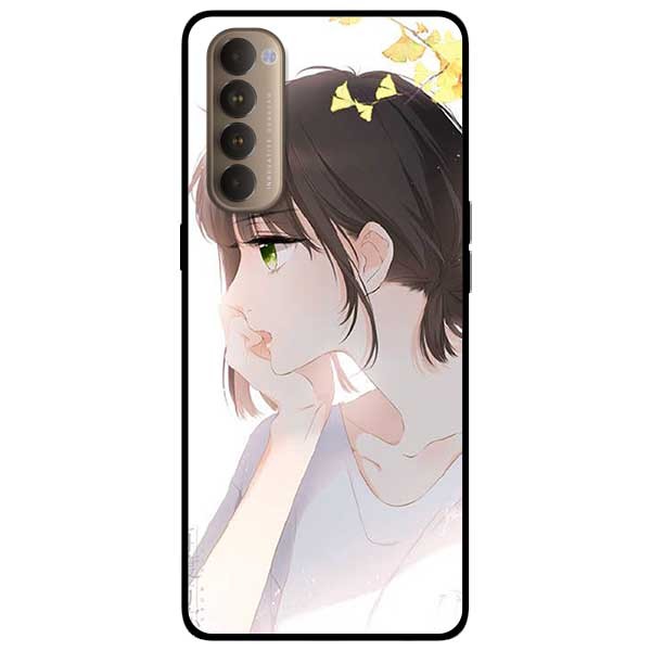 Ốp lưng dành cho Oppo Reno 4 Pro mẫu Cô Gái Mắt Xanh