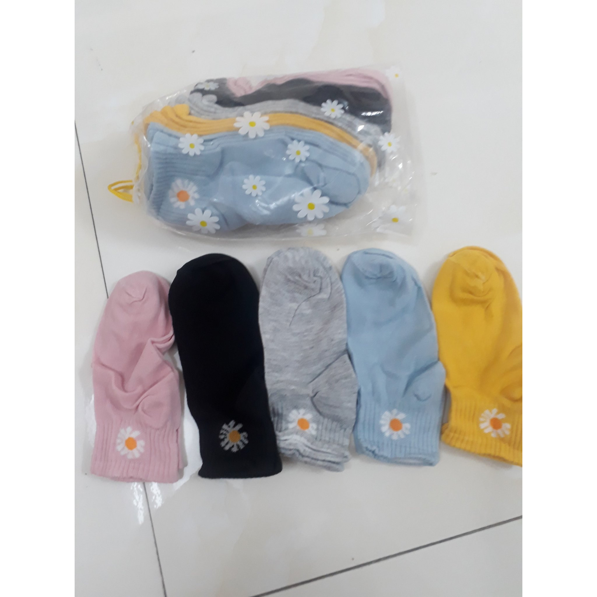 Set 10 Đôi Tất hoa Cúc Cho Nữ- Tất Cotton Cổ Ngắn