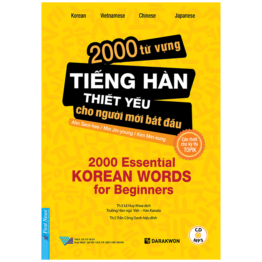 2000 Từ Vựng Tiếng Hàn Thiết Yếu Cho Người Mới Bắt Đầu (Tặng Kèm CD)