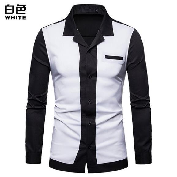 Áo Sơ Mi, Áo Sơ Mi Nam Phối màu đặc sắc phong cách trẻ trung, năng động, hàng thiết kế cao cấp H39