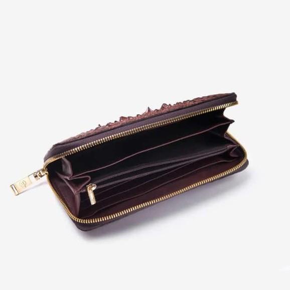 Ví Nữ Da Cá Sấu Cao Cấp Màu Nâu WT Leather 0546.1