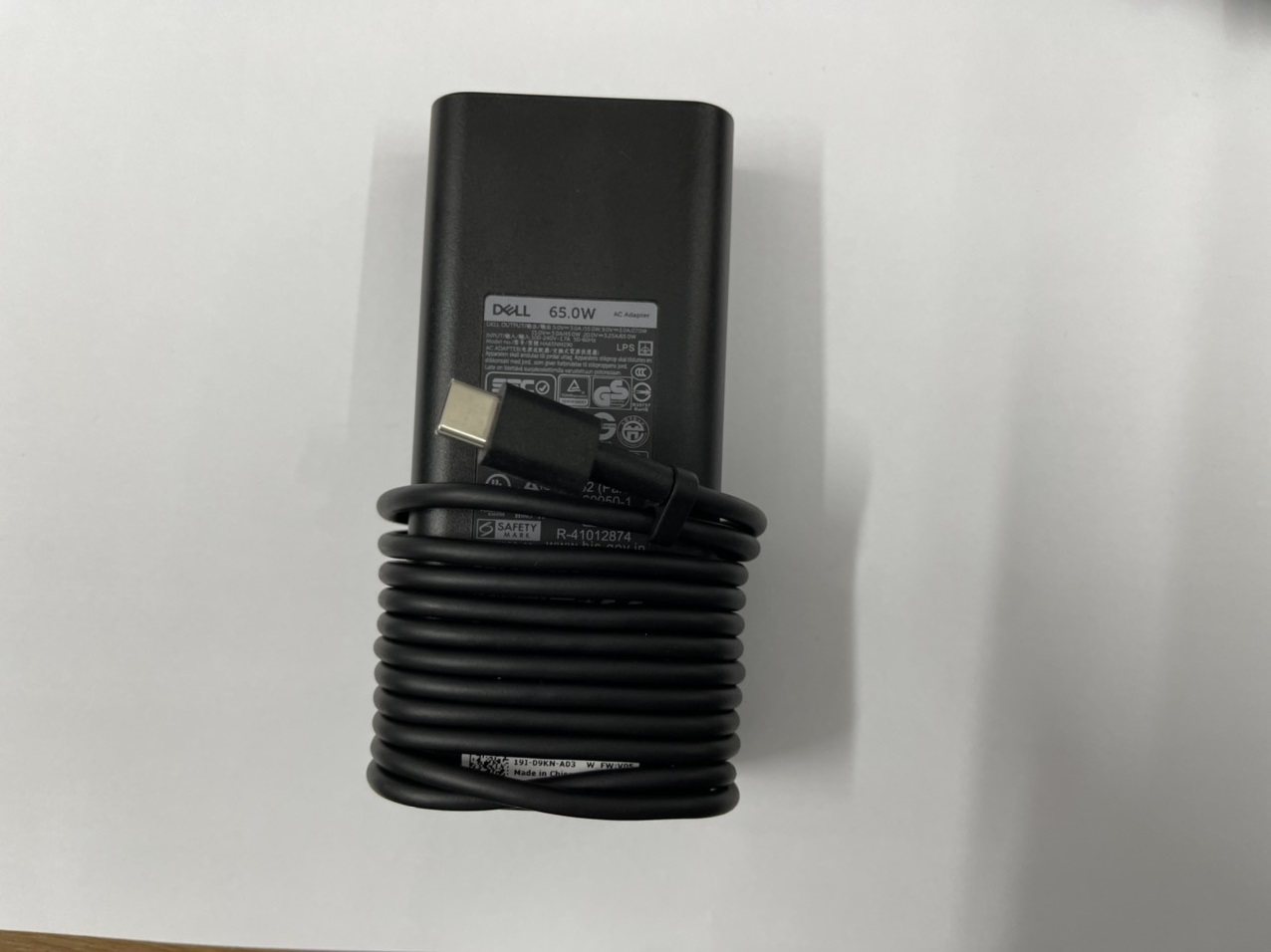 Sạc dành cho Laptop Dell XPS 13 9370, 9380 Adapter 19.5V-3.34A Type-C hàng nhập khẩu.