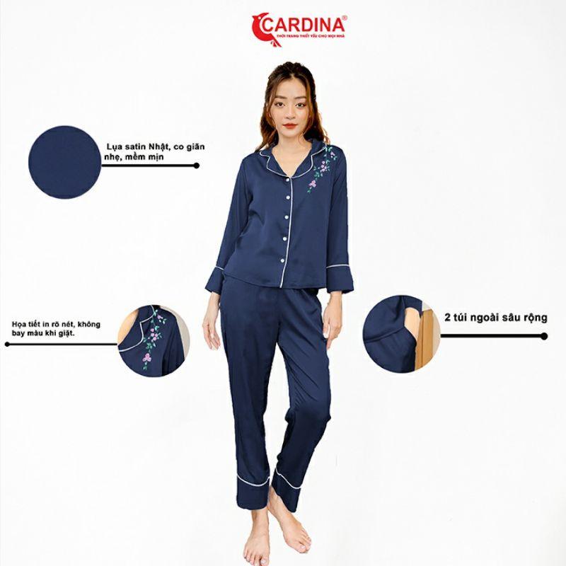 Bộ Pijama CARDINA Lụa Nhật Cao Cấp(Xả kho cắt Lỗ)