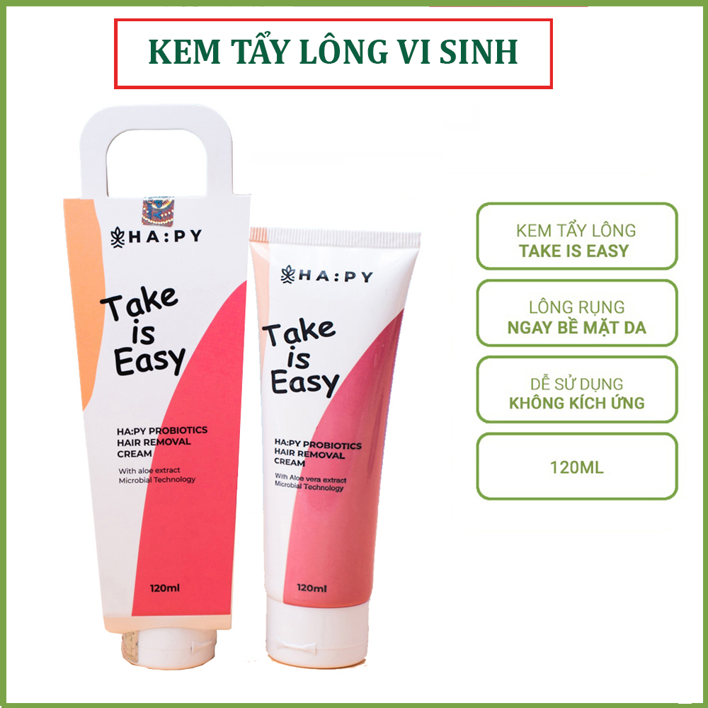 Kem tẩy lông men vi sinh HAPY PROBIOTICS HAIR REMOVAL CREAM 120ml  Toàn thân Body nhẹ nhàng an toàn cho da nhạy cảm