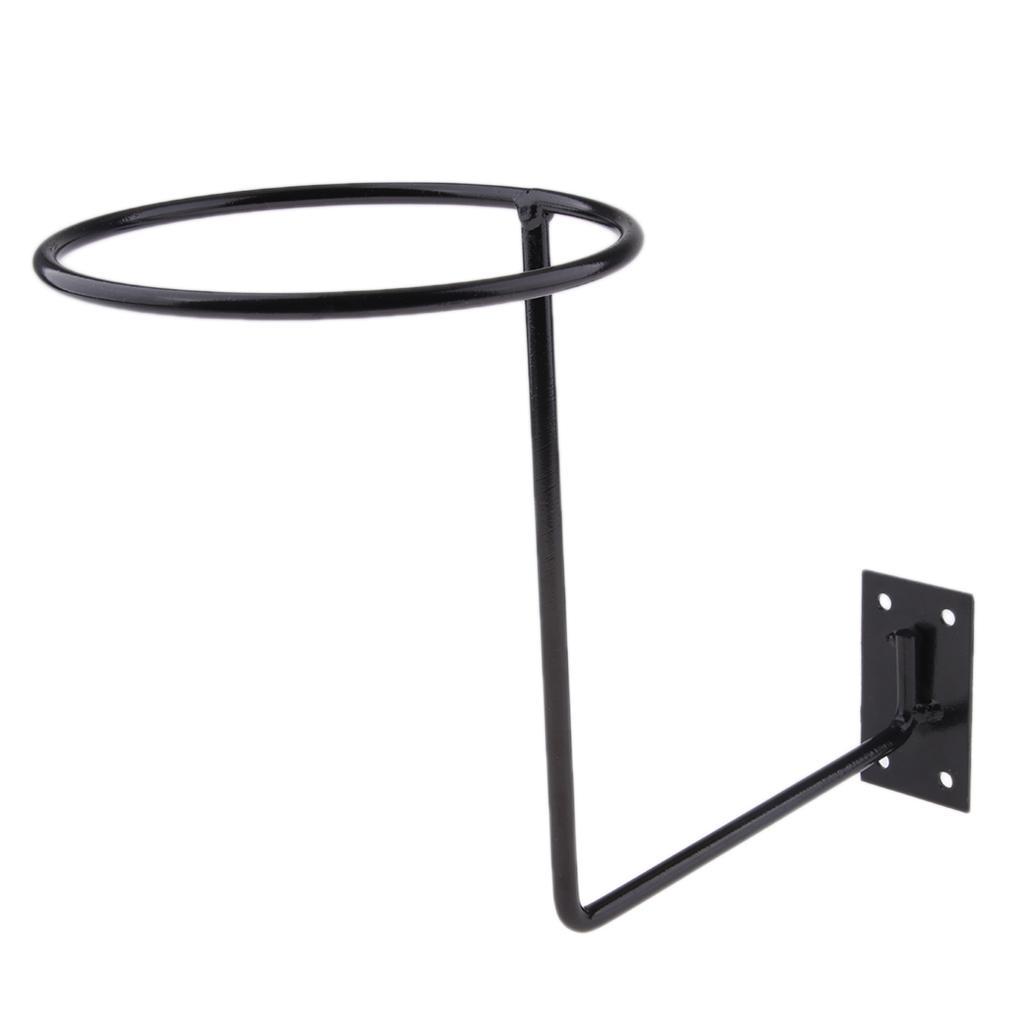 2pcs Heavy Duty Wall Mounted Wall Hooks Hat Rack Helmet Storage Holder Black
