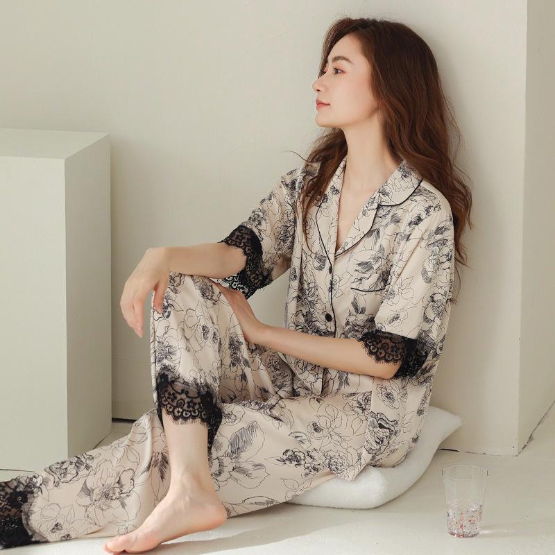 Bộ Đồ Mặc Nhà ️Đồ Ngủ Pijama Lụa Cao Cấp Siêu Mát Mềm Mịn - ELSA